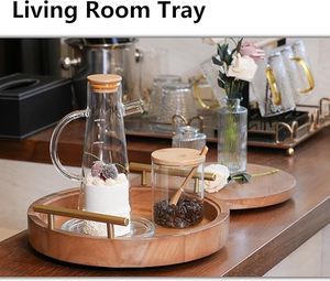 ถาดไม้กลมขนาด12นิ้วพร้อมที่จับสำหรับตกแต่งห้องชุด2ชิ้นเป็นมิตรกับสิ่งแวดล้อม - Product Image 3