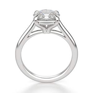 Bague de fiançailles solitaire en diamant coupe ovale pour femme - Product Image 5