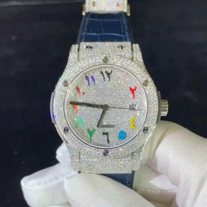Reloj de Diamantes Moissanite DEF de Alta Calidad, Estilo Hip Hop, Movimiento Miyota de Lujo, Correa de Acero Inoxidable, Esfera de Cristal - Product Image 1