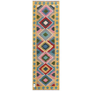 Alfombra Kilim de Maimana, Afganistán, 195 x 60 cm, Alfombras y Juegos de Alfombras - Product Image 1