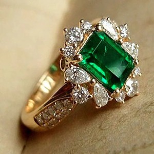 Handmade <b>925</b> Sterling <b>Silver</b> Vintage Green Emerald Engagement <b>Ring</b> Fine Jewelry for Women's Indian Weddings Wholesale Lot Jaipur - Product Image 6