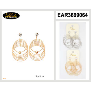 Linda Fashion <b>Chandelier</b> Earrings Gold Plated Crystal Rhinestone <b>Feather</b> Women's Party Jewelry Alloy Drop Earrings - Product Image 6