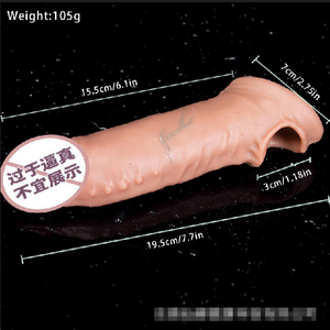Manchon de pénis simulé en silicone liquide pour hommes, longueur allongée, jouet pour adultes pour couples - Product Image 2