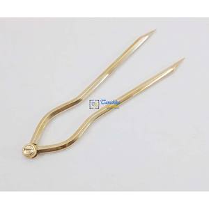 Ensemble de diviseurs nautiques géométriques en laiton massif plaqué or, finition polie artisanale, professionnel, 7 pouces, robuste - Product Image 5