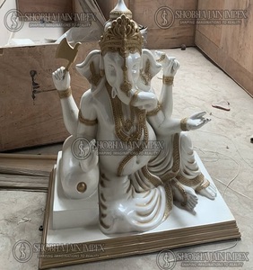 รูปปั้นไฟเบอร์พระพิฆเนศอินเดียสำหรับงานแต่งงาน - Product Image 4