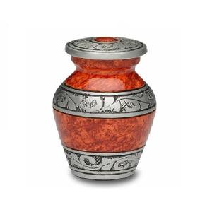 High Quality Brass Cremation <b>Keepsake</b> Urns With Engraving Pewter And Black Color Finished <b>For</b> Human <b>Ashes</b>-Funeral Supply - Product Image 6