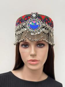 Barrette à cheveux traditionnelle afghane brodée de fleurs, tissu fait main, vintage, ethnique, culturelle, unisexe, vente en gros - Product Image 2