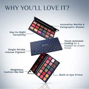 Palette de fards à paupières Pro - Fards à paupières minéraux multi-chromes longue tenue et résistants à l'eau - Fini lumineux 5g - Product Image 4