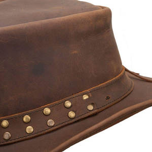 Cuero genuino Nuevo estilo Venta caliente Sombreros Ligero Precio razonable Diseño personalizado Sombreros de cuero - Product Image 3