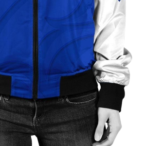 Veste en satin premium Zeta Phi Beta pour femmes, sororité 1920, bleu et blanc, vêtements grecs, broderie du bouclier ZPB, vêtements universitaires - Product Image 5