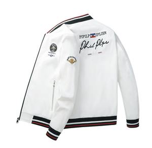 Vente en gros d'usine Manteau mince de haute qualité pour hommes Veste d'automne et d'hiver Vestes de baseball brodées Vêtements d'extérieur Letterman pour hommes - Product Image 1