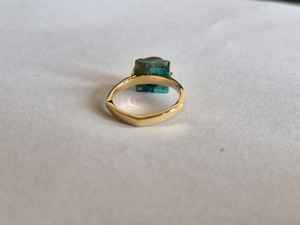 แหวนคริสโซโคลลาสีทองแดง18K สีทองโมแฮร์10มม. สำหรับผู้หญิงดีไซน์เครื่องประดับ925 - Product Image 4