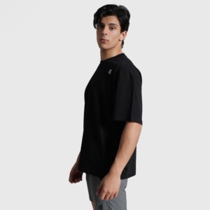 Legend for Swiss Tee Black Fitness T-Shirt pour l'entraînement en salle de sport, en coton/fibre de bambou, jersey 280g, tissu compressé 200g, pour l'exercice - Product Image 3