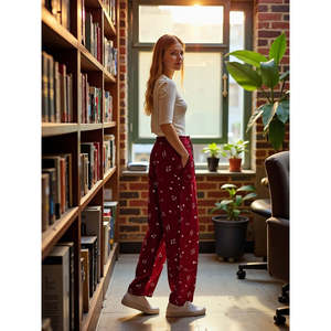Evolove Women's Super Soft Rayon Printed <b>Pyjama</b> Comfortable Relaxed Lounge Pants with Pockets for Leisure Time - Product Image 4
