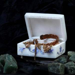 กล่องใส่เครื่องประดับหินอ่อนงานฝีมือสุดหรู ขายดีที่สุด ราคาขายส่งโดยตรงจากอินเดีย เหมาะสำหรับเป็นของขวัญ - Product Image 2