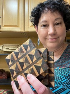 Classic <b>Square</b> Wooden Coaster <b>Set</b> with Holder Durable Natural Wood Coasters for Home & Office Use Stone Coasters - Product Image 4