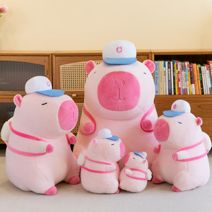 Rosa capibara peluche simpatica bambola di nozze festa di compleanno fodera in rete nuovo Design capibara orso peluche all'ingrosso - Product Image 5