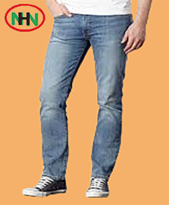 กางเกงยีนส์ผ้าฝ้ายทรงสลิมฟิตสำหรับผู้ชายสตรีทแวร์ดีไซน์ใหม่ - Product Image 3