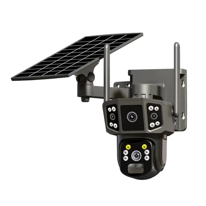V380pro 2MP 방수 야외 태양광 cctv 카메라 야간 투시경 오디오 동작 감지 4g Sim 카드 태양광 보안 카메라