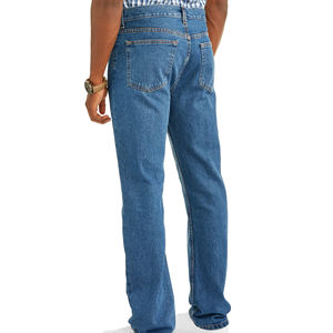 Pantalones vaqueros ajustados de moda para hombre con diseño de impresión personalizada de mezclilla de alta calidad y elegante lavado desgastado perfecto para el traje de moda de verano - Product Image 4