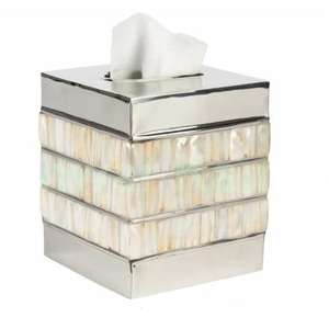 Style vintage Top qualité nacre fait boîte à mouchoirs porte-serviettes pour dessus de table boîte à serviettes décorative porte-mouchoirs - Product Image 1