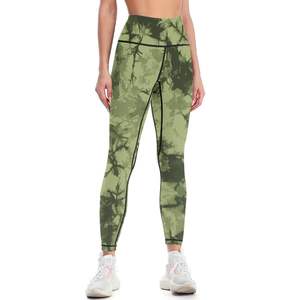 Le style streetwear offre un contrôle du ventre flatteur pour tous les corps Leggings imprimés taille haute Tissu tricoté au beurre cousu - Product Image 2