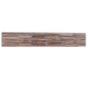 Panneau mural moderne en bois de teck recyclé avec texture superposée pour appartements et hôtels - Product Image 2