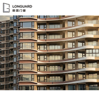 Ventanas Abatibles de Aleación de Aluminio con Doble Acristalamiento, Aislamiento Térmico, Resistentes a Huracanes, Modernas, para Villas y Hoteles, con Vidrio Low-E