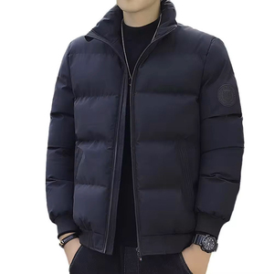Veste matelassée d'hiver pour homme, de haute qualité, avec capuche, col montant, logo sur le devant, respirante, en matériau écologique, OEM - Product Image 5