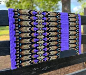 Manta de sillín de lana de estilo occidental para Trail Ranch y Rodeo Riding Transpirable con forro de polialgodón para propietarios de caballos - Product Image 6