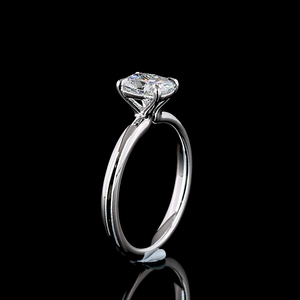 1.04 Cts 14K White Gold <b>Cushion</b> Brilliant Shape Solitaire Engagement Ring Luxury Handcrafted Bridal Jewelry - Product Image 4