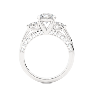 Bague de fiançailles solitaire en diamant créé en laboratoire certifié IGI VVS, coupe ovale radiante, or 10K 14K 18K, bagues de mariage pour femmes - Product Image 6