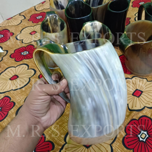 Mug en corne de boisson viking de qualité supérieure, mug en corne de bœuf et de vache, mug en corne de buffle fait à la main, style médiéval viking - Product Image 6