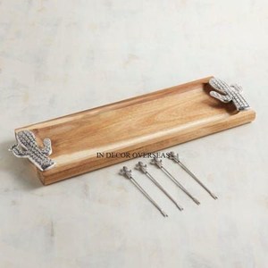 Fournitures d'ustensiles de cuisine pour la maison et l'hôtel de haute qualité en bois de forme unique Articles alimentaires Plateau de service à un prix impressionnant - Product Image 5