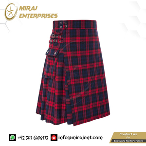 Kilt écossais pour hommes de haute qualité nouveau design traditionnel Highland Tartan Kilt utilitaire fournisseur en gros - Product Image 6