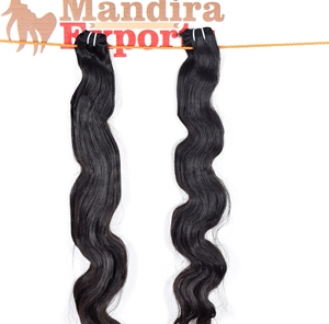 Venta al por mayor 100% Natural Bodywave Remy Extensiones de Cabello Virgen Crudo Indio Sedoso Negro Proveedor Paquetes Estilo Onda Natural - Product Image 3