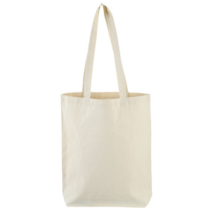 Sac fourre-tout en coton biologique de 5 oz avec soufflet de fond, imprimé couleur, recyclable - Product Image 2