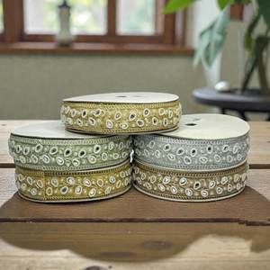 Premium Quality Embroidered Sequins Border Multi-Color Trim Saree <b>Dupatta</b> Suits Home Decor DIY Sewing Crafts Shoes Bags - Product Image 3