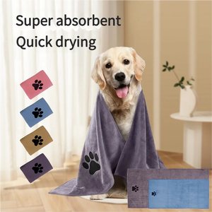 Toalla de Microfibra Personalizada al por Mayor para Baño de Patas de Perro, Suave, Absorbente, Sin Pelusas, de Secado Rápido, Material de Fibra para Limpieza de Perros - Product Image 1