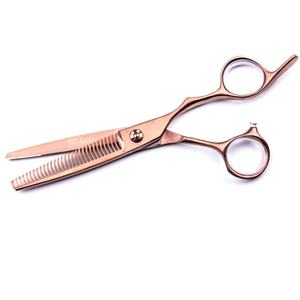 Ensemble professionnel de ciseaux de coiffure et de ciseaux à effiler en or rose, ensemble professionnel de ciseaux de barbier avec étui, fabriqué par Life Care Instr - Product Image 2