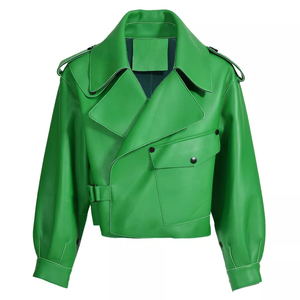 Blouson Moto Femme en Cuir Véritable Matelassé Respirant Taille Adulte Hiver – Nouvelle Collection 2026 – Vente en Gros - Product Image 6