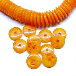 Купить 100 шт. плоские круглые 6 мм 8 мм 10 мм 12 мм оранжевая Смола индивидуального цвета и размера смолы бусины ручной работы уникальные Ультра блестящие