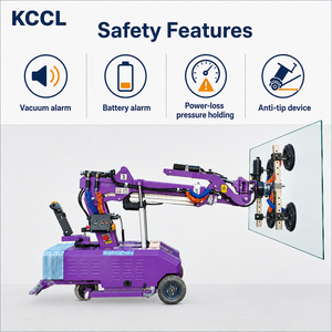 หุ่นยนต์ดูดกระจกไฟฟ้า KCCL แบบใช้แบตเตอรี่ 24V รับน้ำหนักได้ 400 กก. สำหรับติดตั้งกระจก - Product Image 4