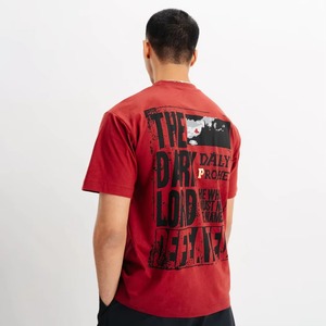 T-shirt de luxe surdimensionné à col montant pour hommes Tissu en jersey de polyester et coton épais avec technique de lavage avec impression de logo - Product Image 6