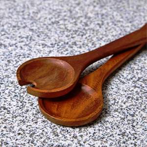 ชุดส้อมสลัดและช้อนทำจากไม้ชุดสลัดทำมือแบบอินเดียปรับแต่งได้ - Product Image 5