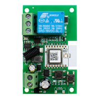 Interruptor de Relé Inteligente Zigbee WiFi de 7-32V y 1 Canal - Control Remoto RF de 7-32V y 433MHz Compatible con la Aplicación Smart Life, Tuya y Alexa