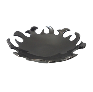 Cuenco redondo de diseñador de lujo de aluminio a granel al por mayor, utensilios de cocina para el hogar, Color negro decorativo, hecho a mano, personalizado - Product Image 1