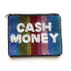 Stylish Cash <b>Money</b> Multi Color Seed Beads Embroidery Coin Pouch & <b>Purse</b> Designer Seed Bead Coin <b>Purse</b> for Gift Beaded <b>Purse</b> - Product Image 1