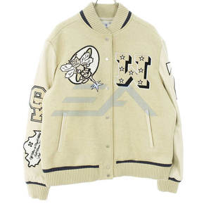 Chaqueta Universitaria de Invierno para Hombre de Alta Calidad con Diseño Moderno, Transpirable, Ecológica, de Algodón/Lana, Cuello Alto, Logotipo Frontal - Product Image 1