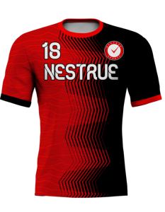 Camiseta de Fútbol Nueva de Alta Calidad al por Mayor, Cuello Redondo, Ligera, Cómoda para el Verano, Totalmente Sublimada, Transpirable, Corta - Product Image 1